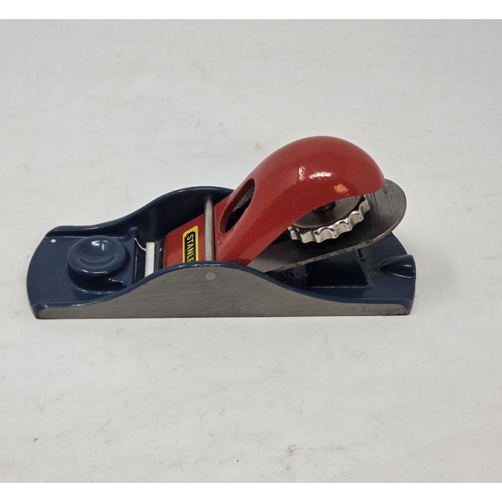 Stanley G12-247 Block Plane Red Blue Low Angle Vintage Made in England